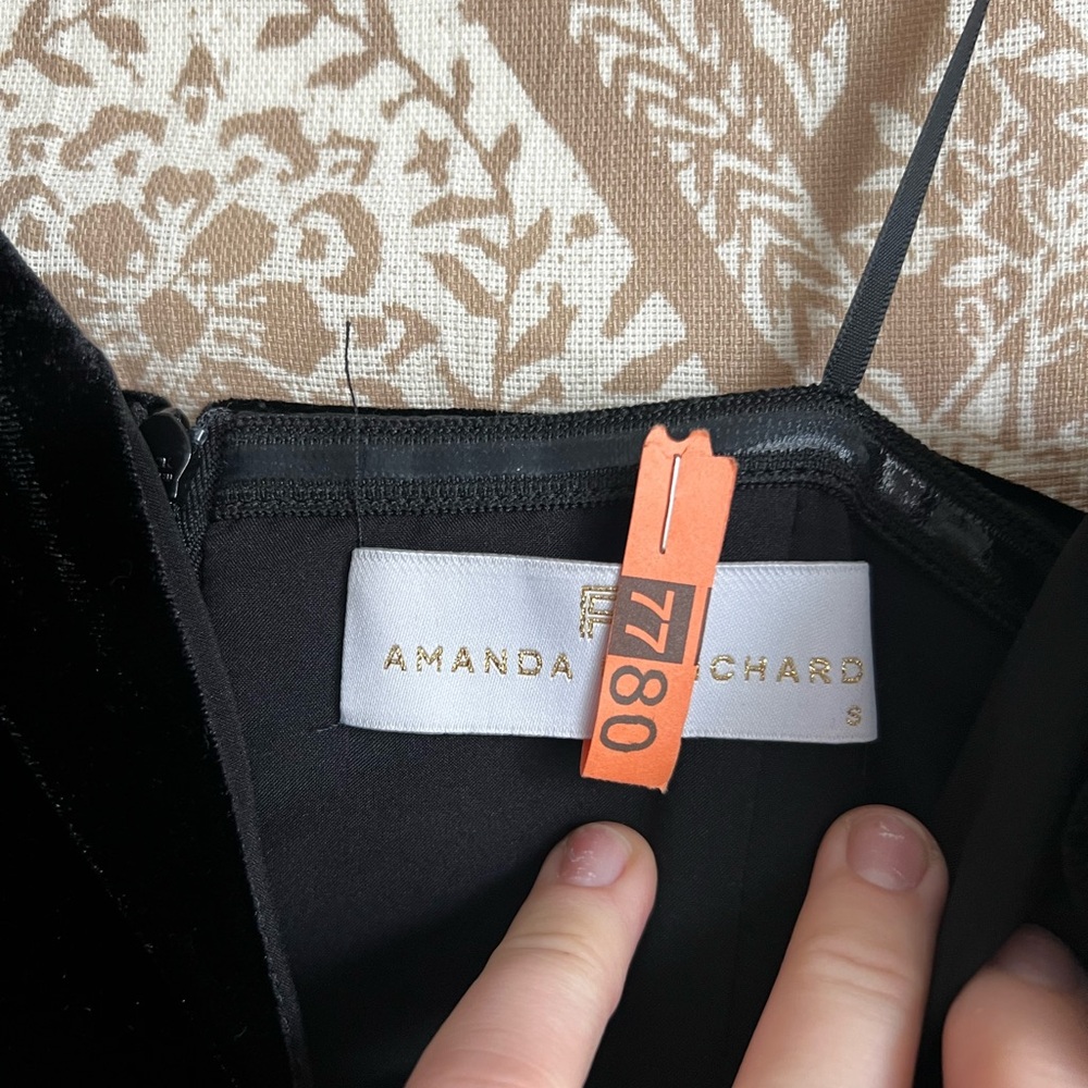 Amanda Uprichard Cherri Velvet Jumpsuit in Black - Picture 9 of 9